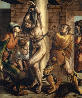 The Flagellation of Christ, mixed media on canvas, 138 x 115 cm, unmarked, Hans Herbst(er),