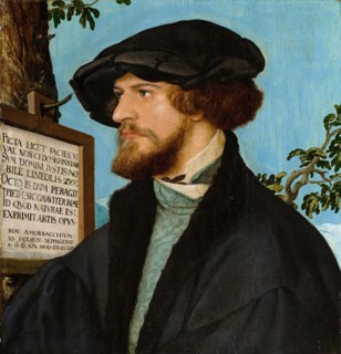Portrait of Bonifacius Amerbach, 1519, mixed technique on fir wood, 29.9 x 28.3 cm, signed and