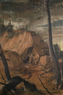The hl., Onuphrius in the wild, 1519, tempera on a piece of cloth, 58.2 x 39.2 cm, monogrammed and
