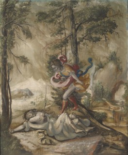 Cephalus and Procris, c. 1530, tempera on unprimed canvas (small painting), 87 x 71.4 cm, unmarked,