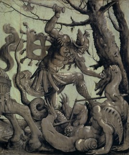 The Dragon Battle of St., Georg, c. 1520, tempera on lime wood, 60.9 x 51.4 cm, unsigned, Urs Graf,