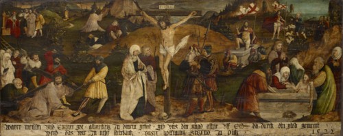 The Passion of Christ, 1522, mixed technique on fir wood, 59.5 x 147 cm, dated lower right: 1522,