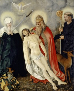 The hl., Trinity between the Sorrowful Mother and the Holy, Ägidius, c. 1513/16, oil on lime wood,