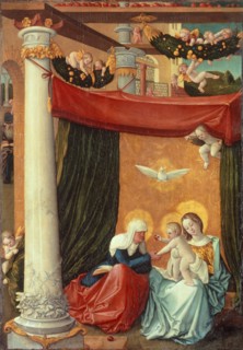 The hl., Anna diesdritt, c. 1510/15, mixed technique on basswood, 71.1 x 49.3 cm, not marked, Hans
