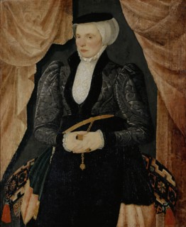 Portrait of Katharina Aeder, wife of Melchior Hornlocher, 1577, oil on oak wood, 86 x 70 cm, not