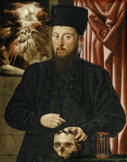 Portrait of Theodor Zwinger, 1589 (?), Oil on oak, 67.5 x 53 cm, not specified., Hard to read on