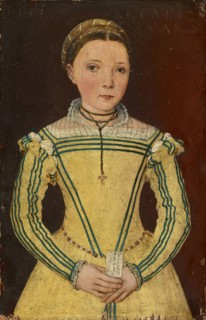 Portrait of Dorothea Curio, the daughter of Professor Celio Secondo Curio, 1552, oil on fir wood,