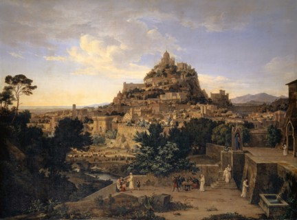 The heyday of the Middle Ages, 1829, oil on canvas, 150.5 x 200 cm, signed and dated lower right: