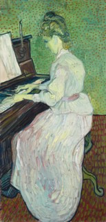 Marguerite Gachet au piano, 1890 (26-27 June), oil on canvas, 102.5 x 50 cm, unmarked, Vincent van