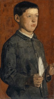 Portrait of August Hodler (The Pupil), 1875, oil on canvas, 68.4 x 37.8 cm, signed lower right: