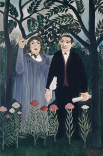 La Muse inspirant le poète, 1909, oil on canvas, 146.2 x 96.9 cm, signed and dated lower right in