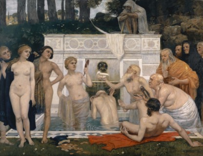 The Fountain of Youth, January - May 1895 (Basel), tempera on fir wood, 170 x 221 cm, signed and
