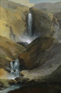 The Geltenschuss in Lauenental in summer, 1777, oil on canvas, 82.1 x 54 cm, signed lower middle