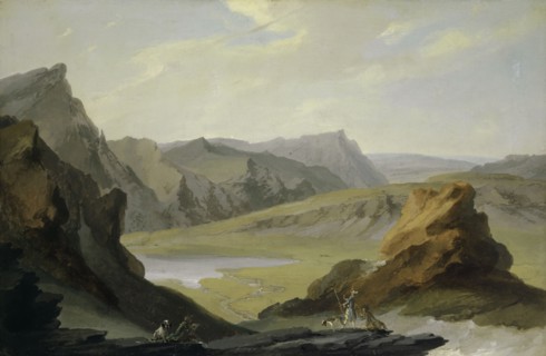 View from the Talistock to the Melchsee, around 1774/77, oil on canvas, 54 x 82 cm, signed on the