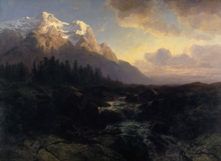 The Rosenlauital with the Wetterhorn, 1856, oil on canvas, 173.5 x 239 cm, signed and dated lower