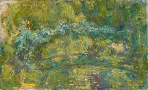 La passerelle sur le bassin aux nymphéas, 1919, oil on canvas, 65.6 x 106.4 cm, signed and dated