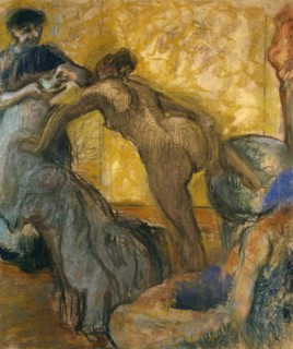 La tasse de chocolat, around 1900/1905, pastel on paper, 93 x 79 cm, unmarked, Edgar Degas, Paris