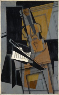 Le Violon, 1916 (July), oil on plywood, 116.2 x 73.1 cm, signed and dated lower left: Juan Gris,