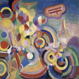 Hommage à Blériot, 1914, Glue tempera on canvas, 250 x 251 cm, Inscribed, dated and signed at the