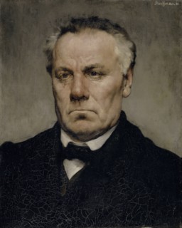 Portrait of a Dorfschulzen, 1880, oil on canvas, 46 x 37 cm, signed and dated upper right: Stauffer