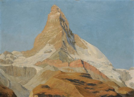 Le Cervin, 1933, oil on board, 49 x 68 cm, signed and dated lower left: RÉGNAULT SARASIN, 1933,