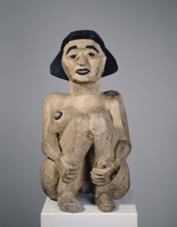 Seated Figure (Crouching), 1924-1925, wood, painted, 68.5 x 36.5 x 39.5 cm, unsigned, Albert