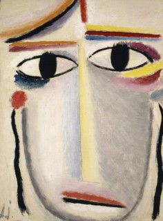 Female Head, 1919-1920, oil on linen textured paper, mounted on cardboard, 38.5 x 29 cm,