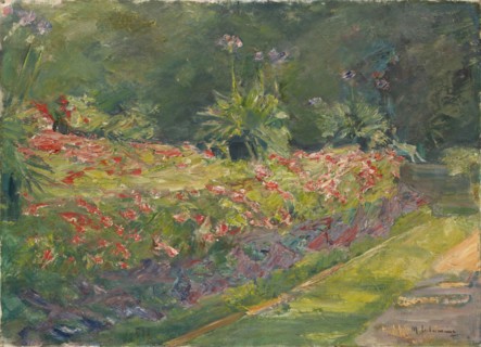 The Garden at the Wannsee in Berlin, 1928, oil on canvas, 54.5 x 75 cm, signed lower right: M