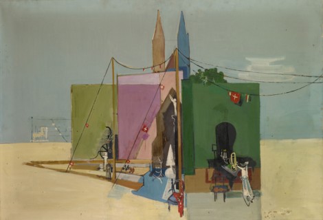 Interrelations (mural design for the left stairwell in the main building of the Basel Mustermesse),
