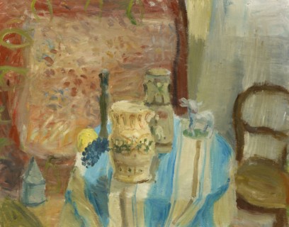 Still Life with Lemon and Grape, 1929, oil on canvas, 64.5 x 81 cm, unmarked, Walter Kurt Wiemken,