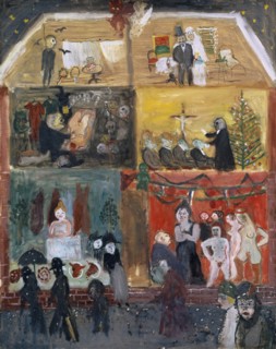 Cross section through a house, 1931, oil on canvas, 77.5 x 61 cm, unmarked, Walter Kurt Wiemken,
