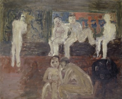 Brothel Scene, 1931, oil on canvas, 60 x 73 cm, signed and dated on the reverse: W.K.Wiemken, 31.,