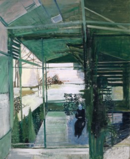 Old Woman in the Greenhouse, 1936, oil on canvas, 100 x 82 cm, signed and dated lower right: W.K.,