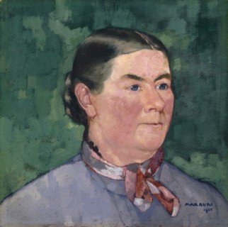 Portrait of a Brienzer peasant woman, 1915, oil on canvas, 42 x 42 cm, signed and dated lower