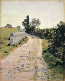 Sunny street, c. 1890, oil on canvas, 41 x 33 cm, signed lower right: Ferd., Hodler, ., Ferdinand