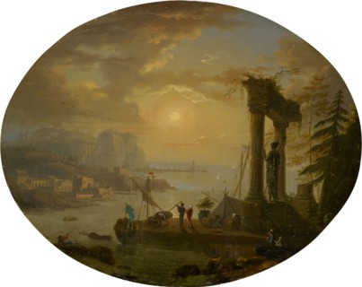 Seaport in the Orient, oil on canvas, 32 x 41 cm, not specified, Jean-Louis de Marne, Brüssel