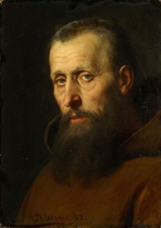 Father Haspinger, 1888, oil on canvas, 46.5 x 33.5 cm, signed and dated lower center left: