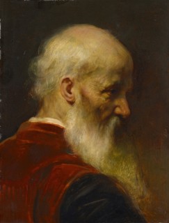 Head of an Old Man, 1886, oil on board, 35.2 x 26.8 cm, signed and dated vertically on the right:
