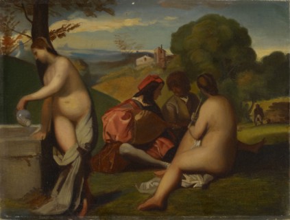 The Rural Concert, 1838-1843, oil on canvas, on cardboard, 27.5 x 38.5 cm, inscribed on the
