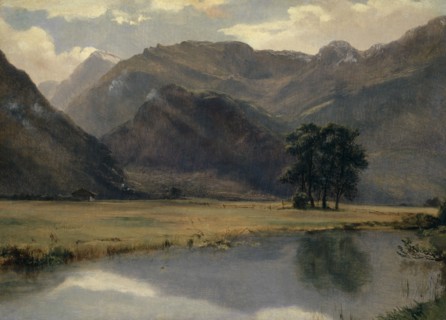 Landscape in Canton Uri, 1857-1861, oil on paper on canvas, 29 x 40.4 cm, not marked, Alexandre