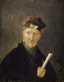 Tronie (Study Head): Philon of Alexandria, c. 1630/40, oil on oak wood, 28.5 x 22.5 cm, signed