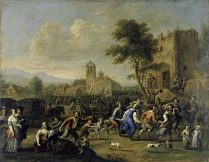 Fair, oil on copper, 38 x 48.5 cm, unmarked, Johannes Lingelbach, (zugeschrieben / attributed to),
