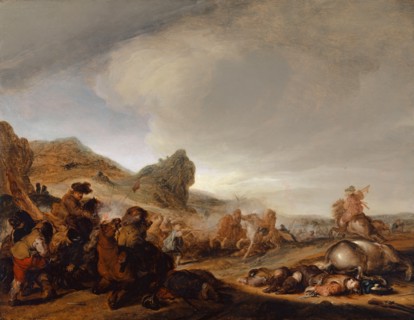 Rider Battle, oil on oak wood, 52.5 x 67 cm, unmarked, Benjamin Gerritsz. Cuyp, Dordrecht 1612–1652