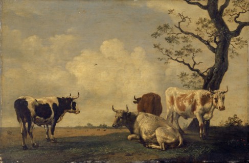 Ox in the Pasture, 1649, oil on panel, 48.1 x 73.1 cm, Unmarked, Paulus Potter, (Kopie nach / copy