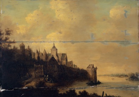 Nijmegen, oil on oak wood, 50.7 x 71 cm, Not specified, Jan van Goyen, (Art / style of), Leiden
