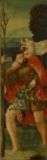 St. Christophorus, oil on panel, 48.5 x 14 cm, unsigned, Anton Woensam von Worms, (Umkreis /