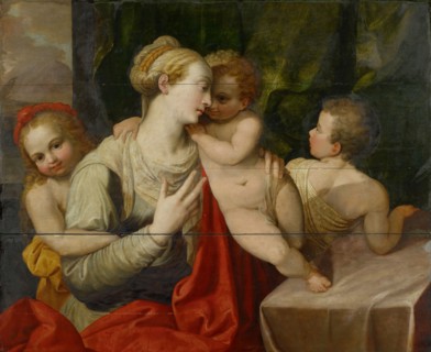 Caritas, oil on oak, 82 x 102 cm, Not referenced, Frans Floris de Vriendt I., (?), Antwerpen