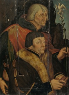 Half-length portrait of a praying man with his patron saint (St. Joseph?), 1st quarter of the 16th