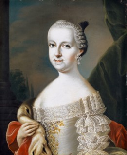 Portrait of Caroline, Margravine of Baden-Durlach, nee Princess of Hesse-Darmstadt, 1767, oil on