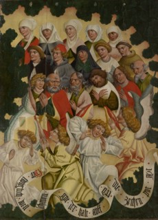 Angels and Saints recommend the Ten Commandments (outside), blue and gray areas as background for